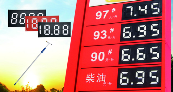 Petrol Station Gas Price Display Magnetic Flip 7 Segment Digital Price Signs